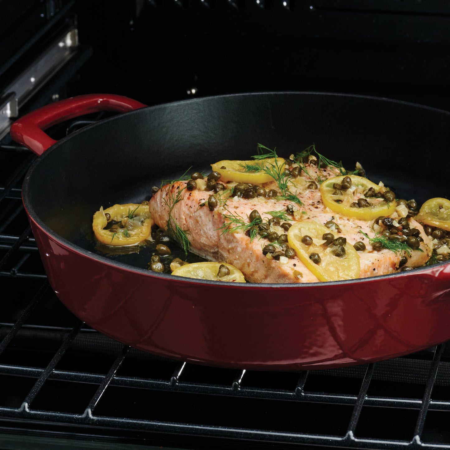 12.5 inch Enameled Cast Iron Skillet